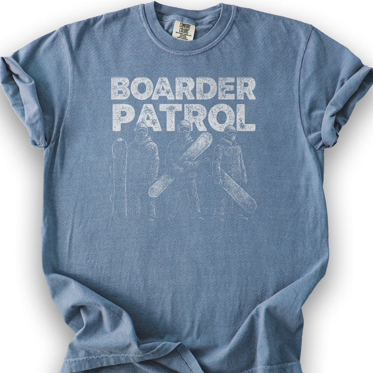 Boarder Patrol T-shirt - Blue Jean