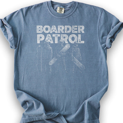 Boarder Patrol T-shirt - Blue Jean
