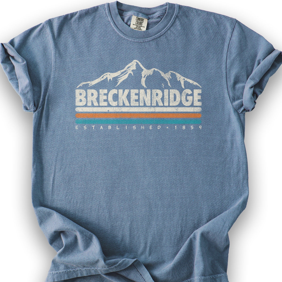 Breckenridge Retro Stripe T-Shirt - Blue Jean