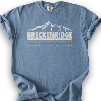 Breckenridge Retro Stripe T-Shirt - Blue Jean