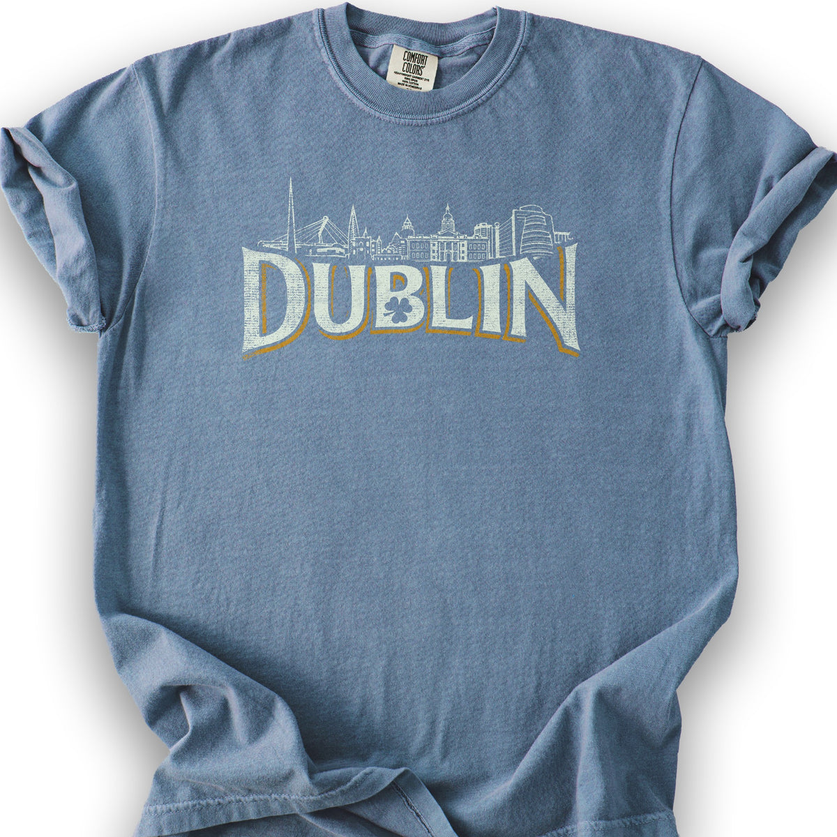 Dublin Skyline T-Shirt - Blue Jean