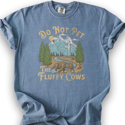 Fluffy Cows Yellowstone T-Shirt - Blue Jean