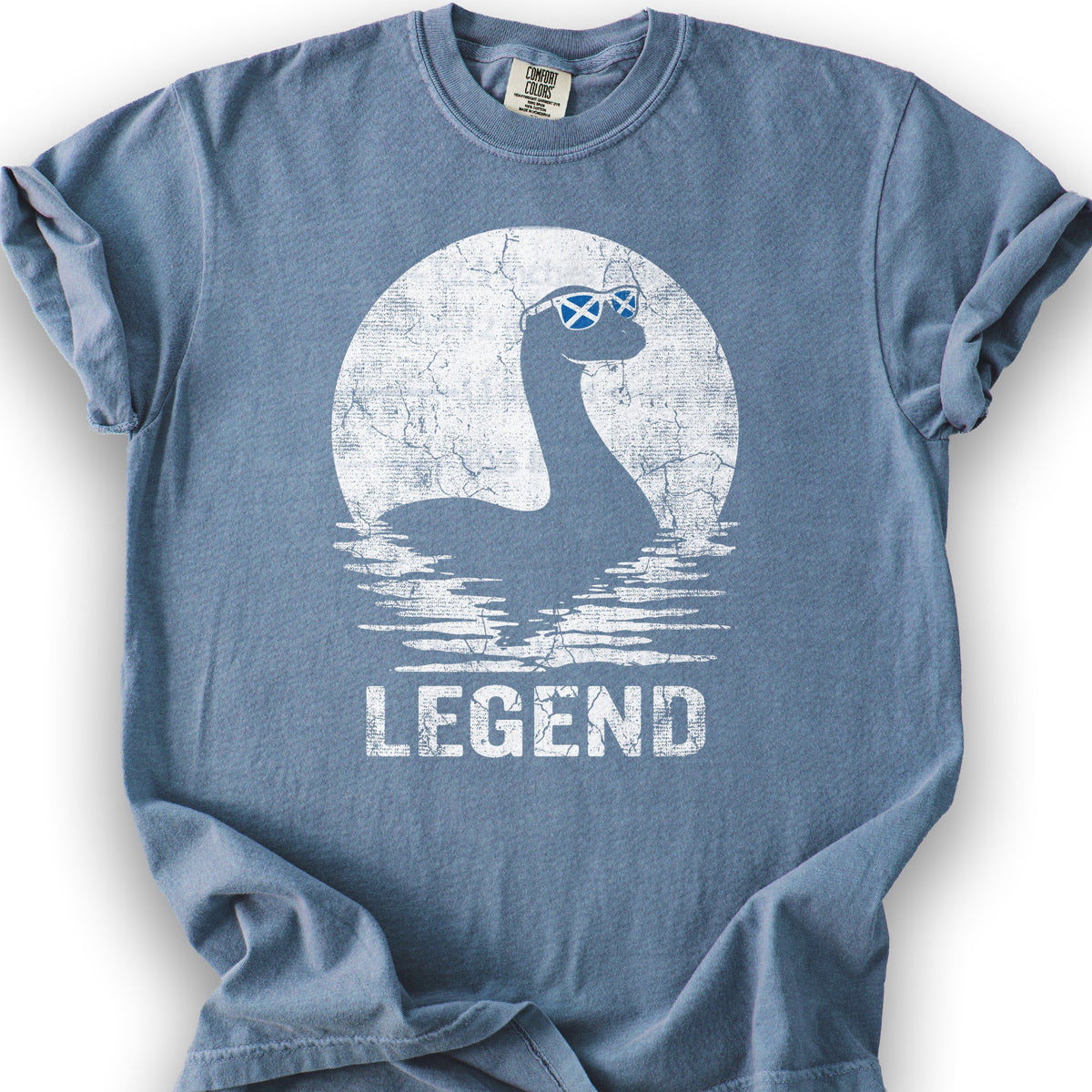 Legend Nessie Sunglasses T-Shirt - Blue Jean