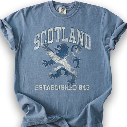 Scotland Saltire Lion T-Shirt - Blue Jean