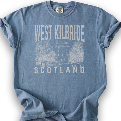 West Kilbride Sketch T-Shirt - Blue Jean