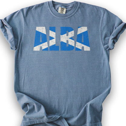 Alba Scottish Flag T-Shirt - Blue Jean
