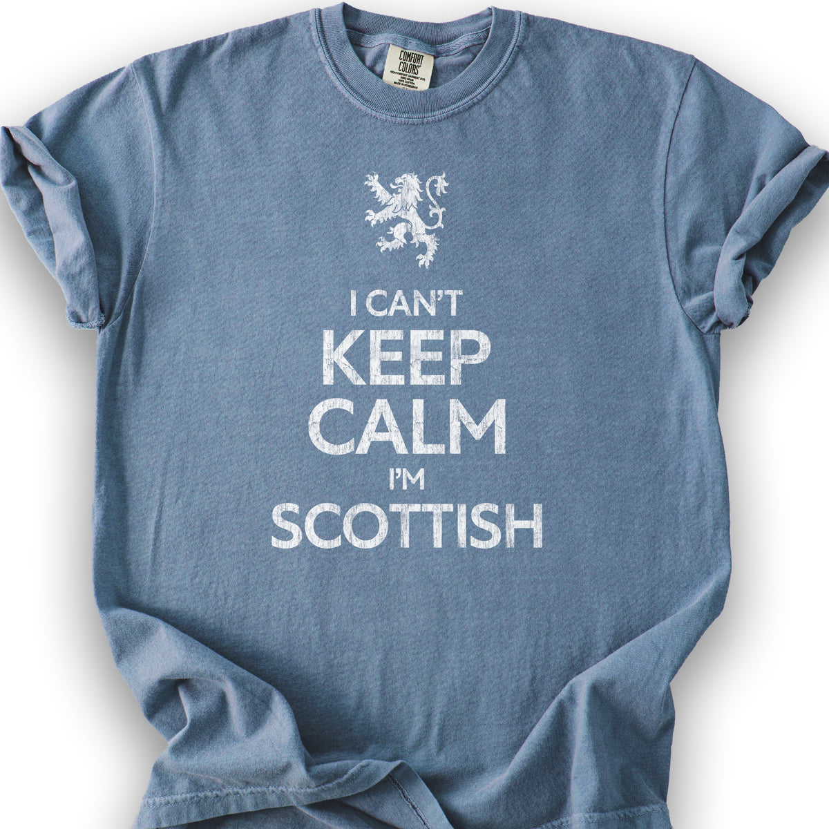 Keep Calm Scottish T-Shirt - Blue Jean