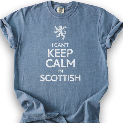 Keep Calm Scottish T-Shirt - Blue Jean