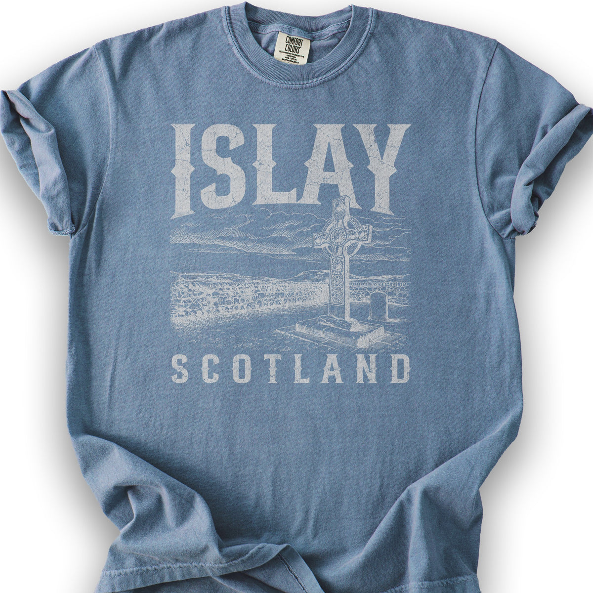 Isle of Islay Scotland T-Shirt - Blue Jean