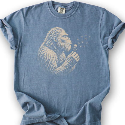 Bigfoot Blowing Thistle T-Shirt - Blue Jean