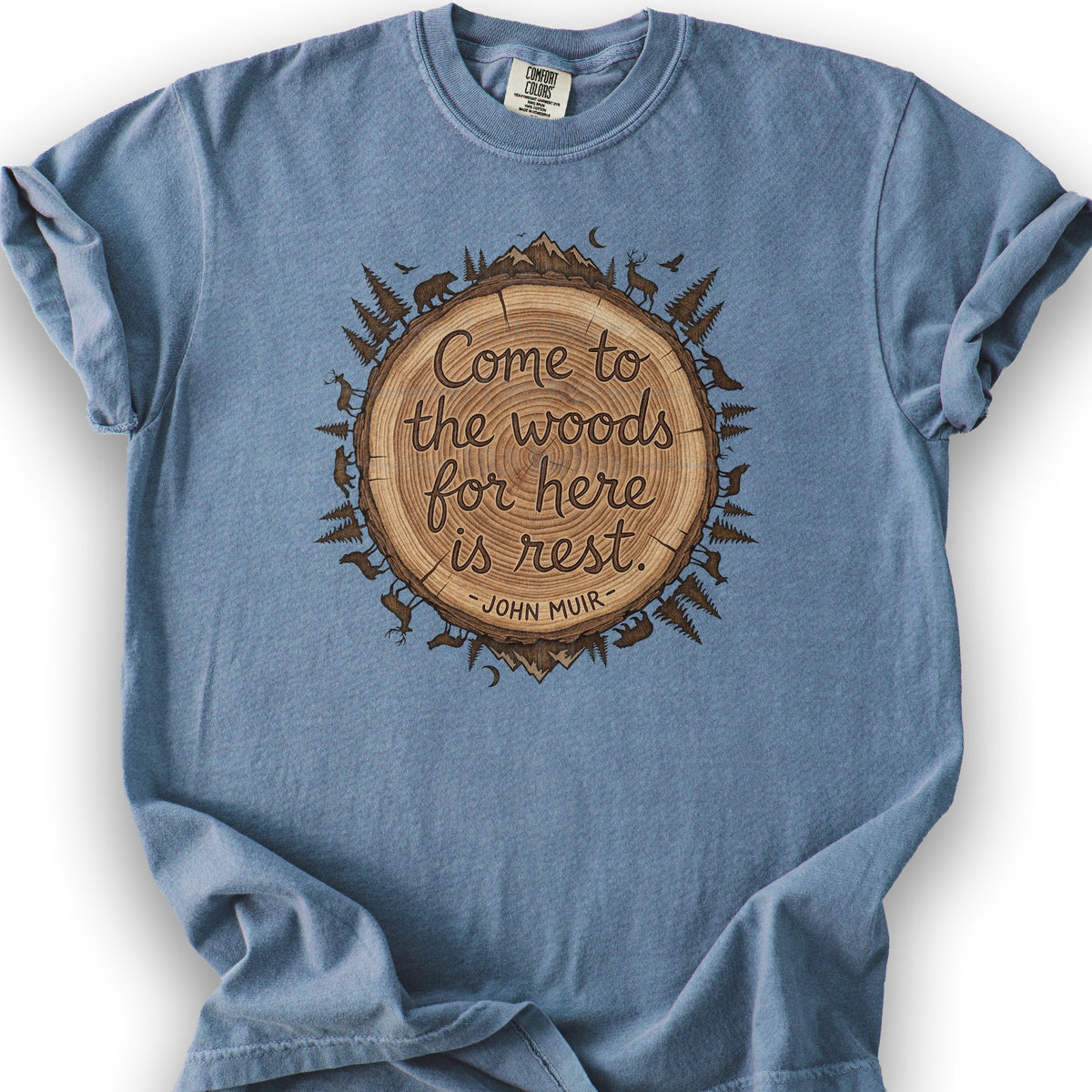 John Muir Woods T-Shirt - Blue Jean
