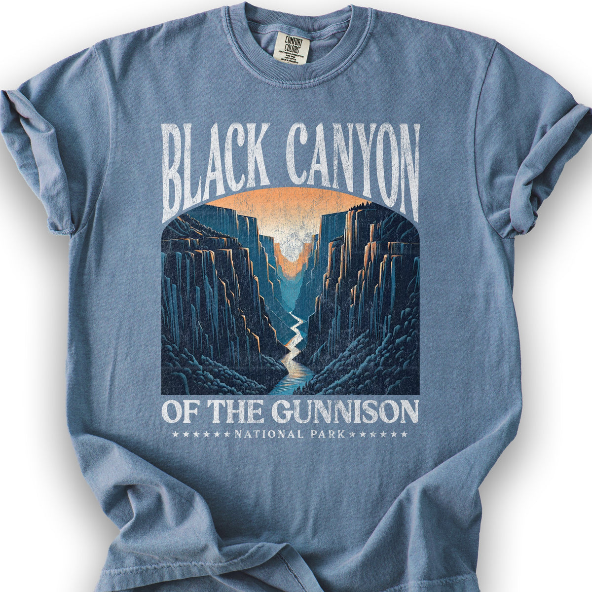 Black Canyon of the Gunnison National Park "Big and Bold" T-Shirt - Blue Jean