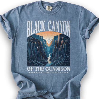 Black Canyon of the Gunnison National Park "Big and Bold" T-Shirt - Blue Jean