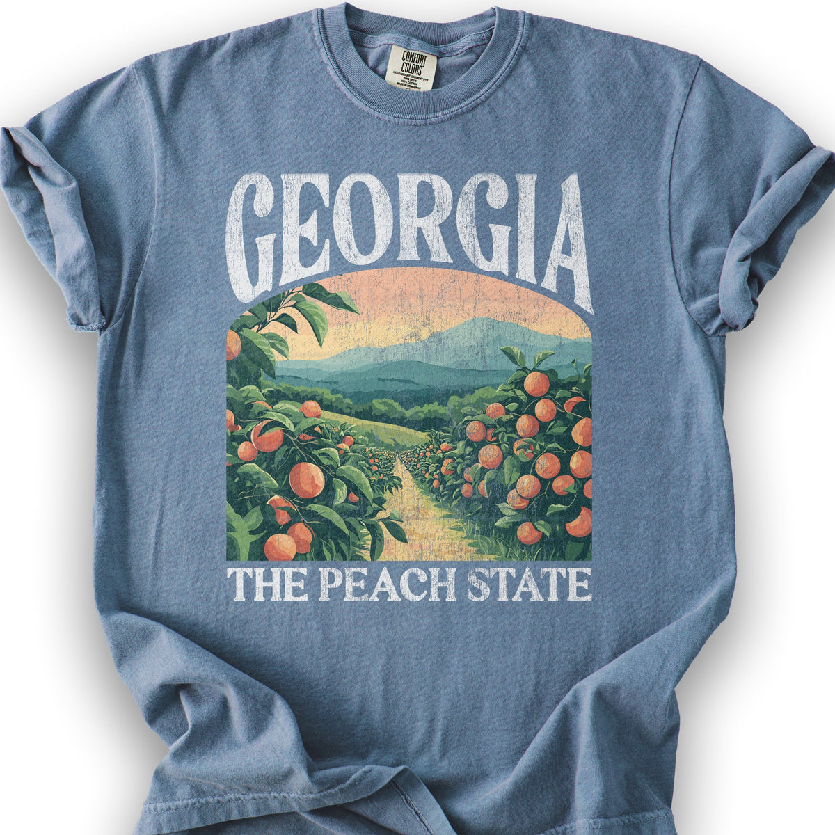 Georgia The Peach State "Big and Bold" T-Shirt - Blue Jean