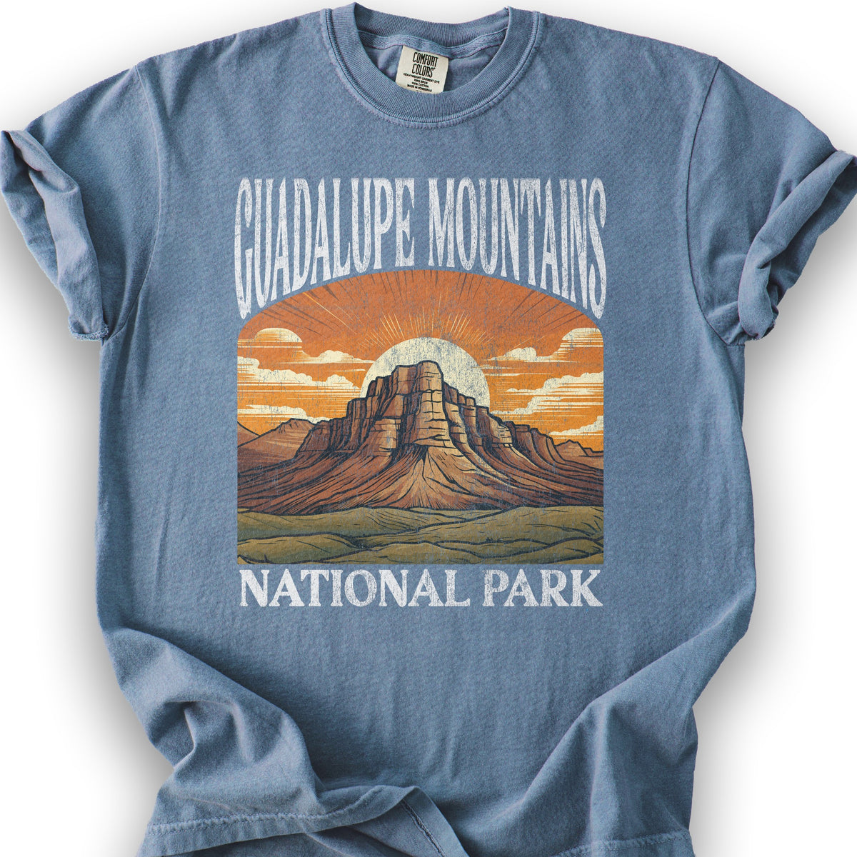 Guadalupe Mountains National Park "Big and Bold" T-Shirt - Blue Jean