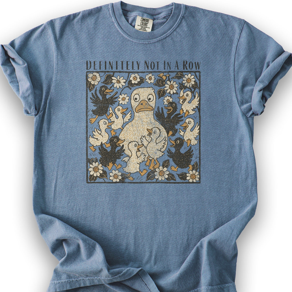 Ducks "Definitely Not in a Row" T-Shirt - Blue Jean