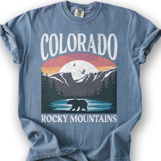 Colorado "Big and Bold" State T-Shirt - Blue Jean