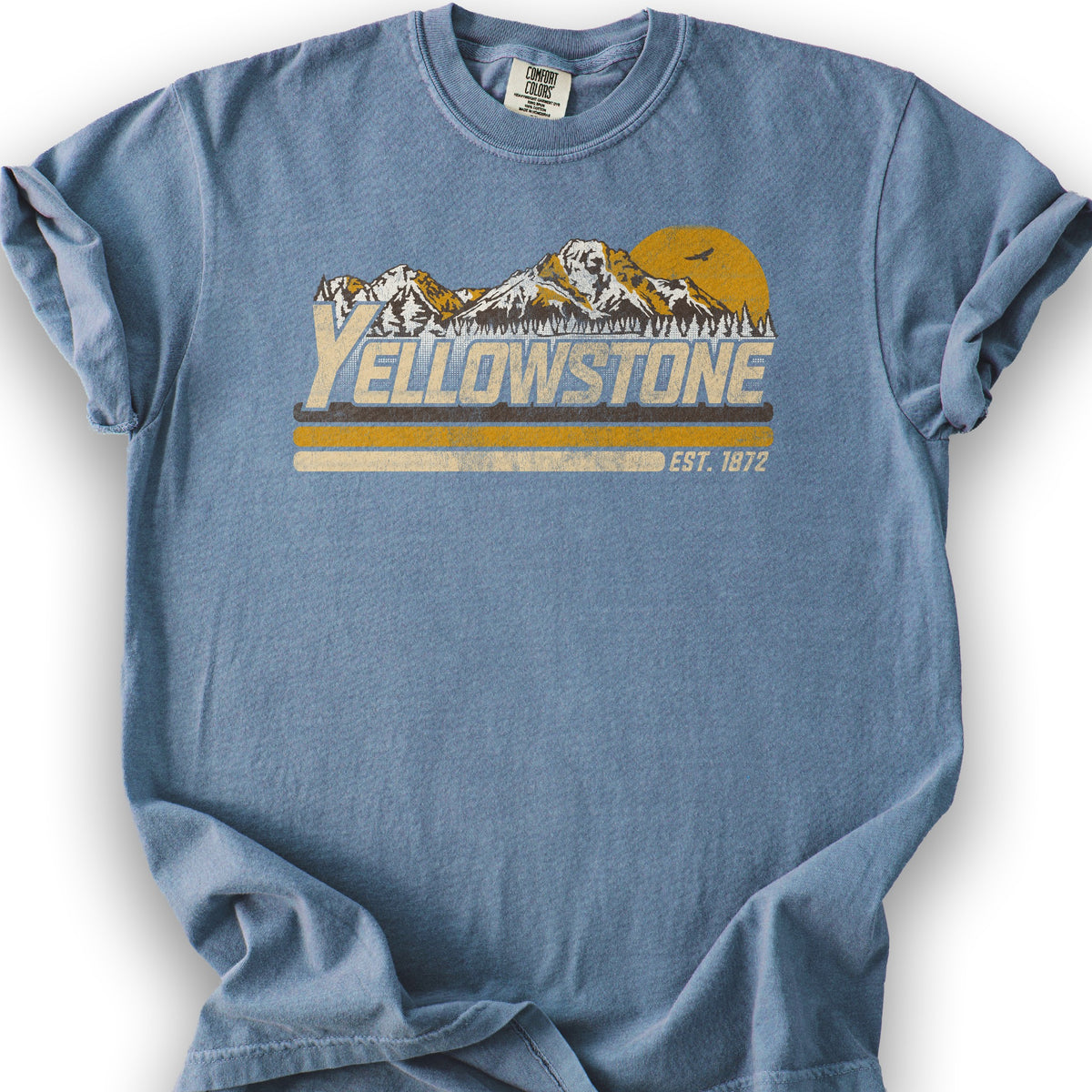 Yellowstone Retro Stripe T-Shirt - Blue Jean
