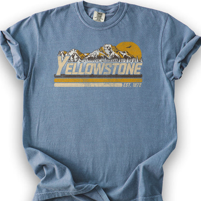 Yellowstone Retro Stripe T-Shirt - Blue Jean