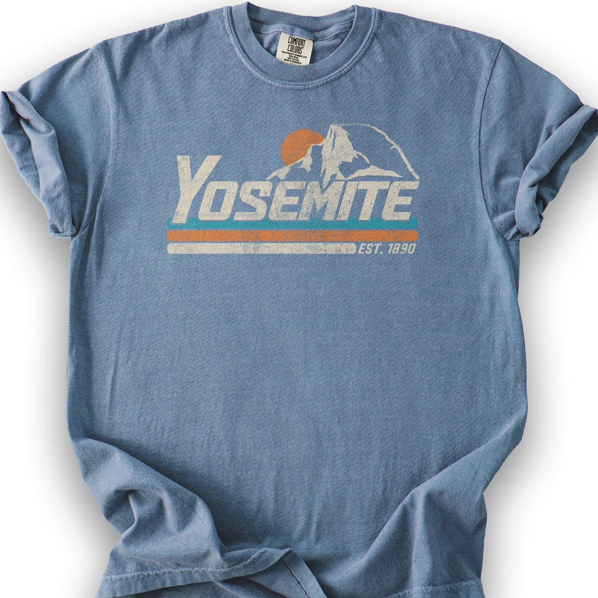 Yosemite Retro Stripe T-Shirt - Blue Jean