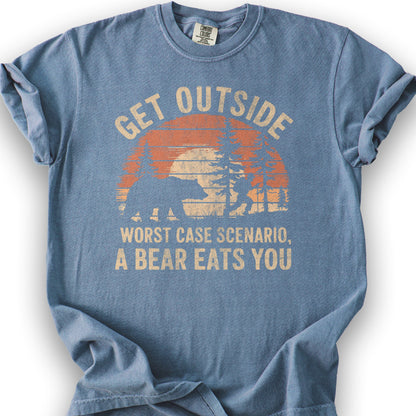 Get Outside "Worst Case Scenario" T-Shirt - Blue Jean