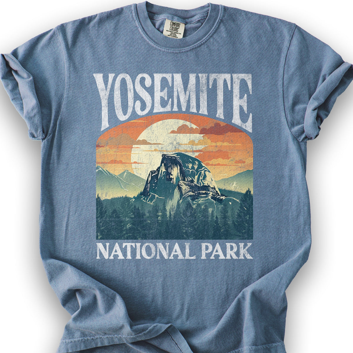 Yosemite National Park "Big and Bold" T-Shirt - Blue Jean