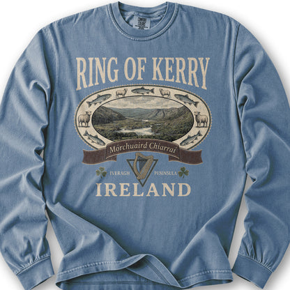 Ring of Kerry Heritage Long Sleeve Shirt - Blue Jean