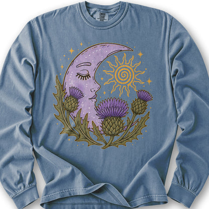 Thistle Moon Long Sleeve Shirt - Blue Jean