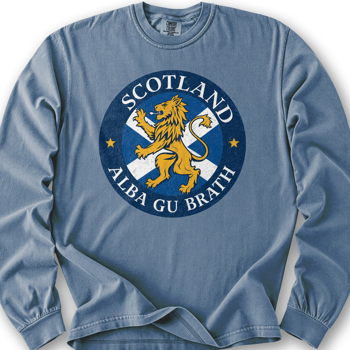 Alba Gu Brath Lion Long Sleeve Shirt - Blue Jean