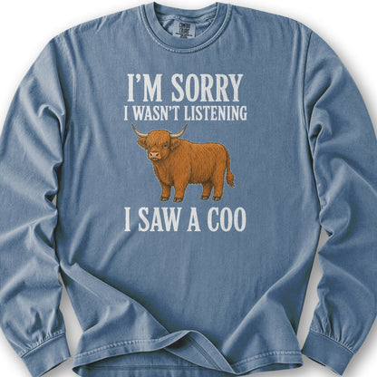 I Saw A Coo Long Sleeve Shirt - Blue Jean