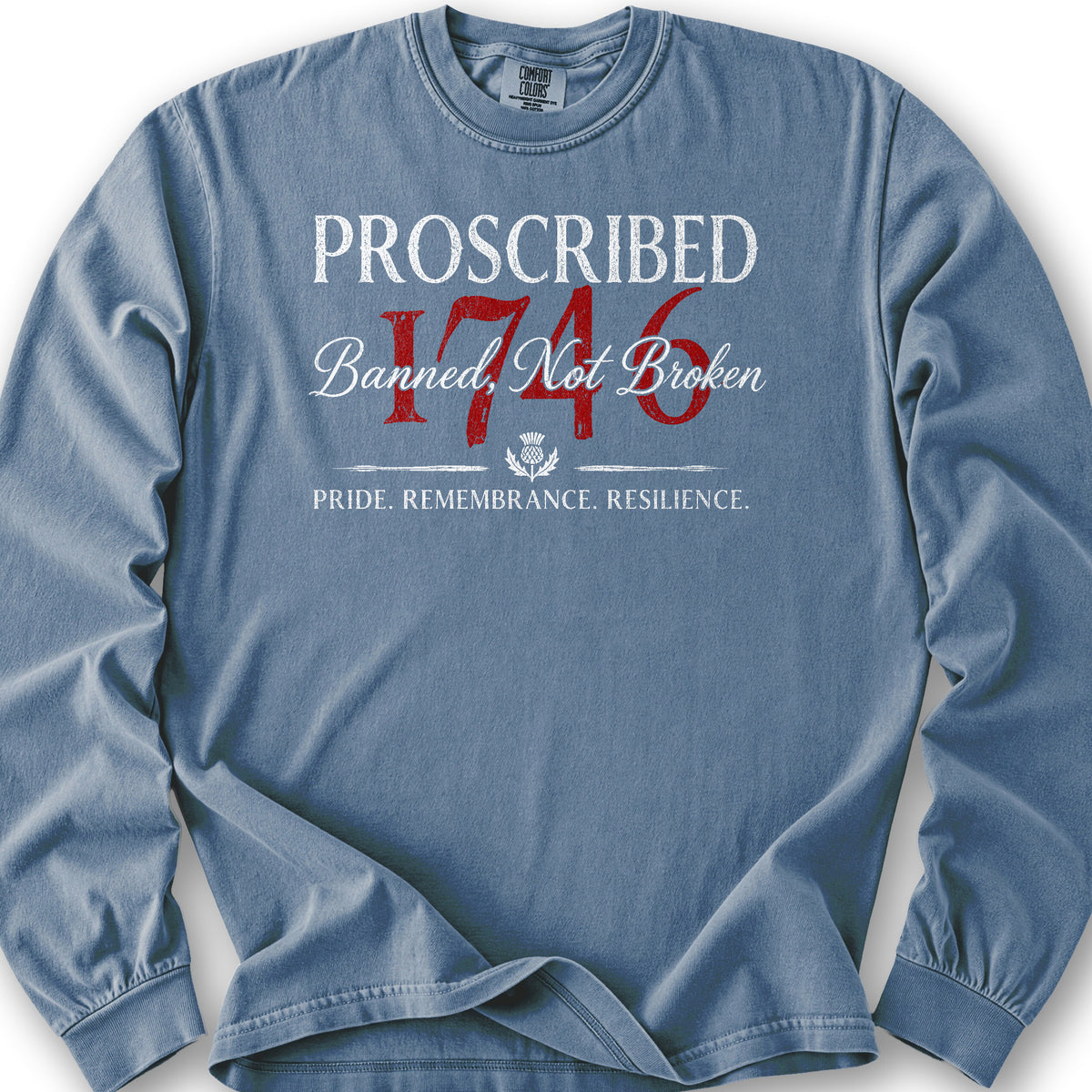 Banned Not Broken Long Sleeve Shirt - Blue Jean