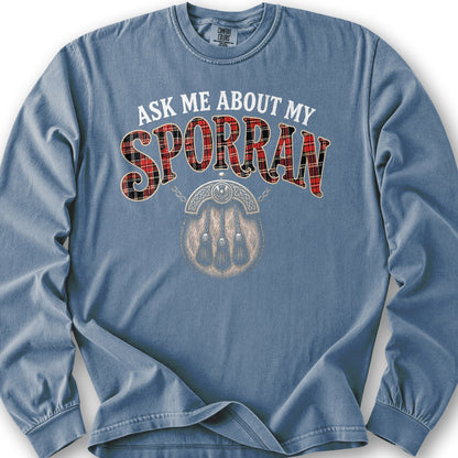 My Sporran Long Sleeve Shirt - Blue Jean