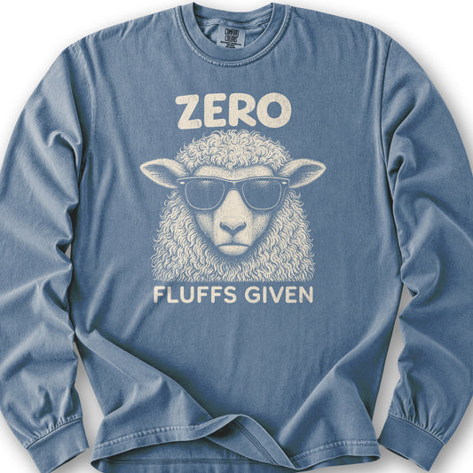 Zero Fluffs Given Long Sleeve Shirt - Blue Jean