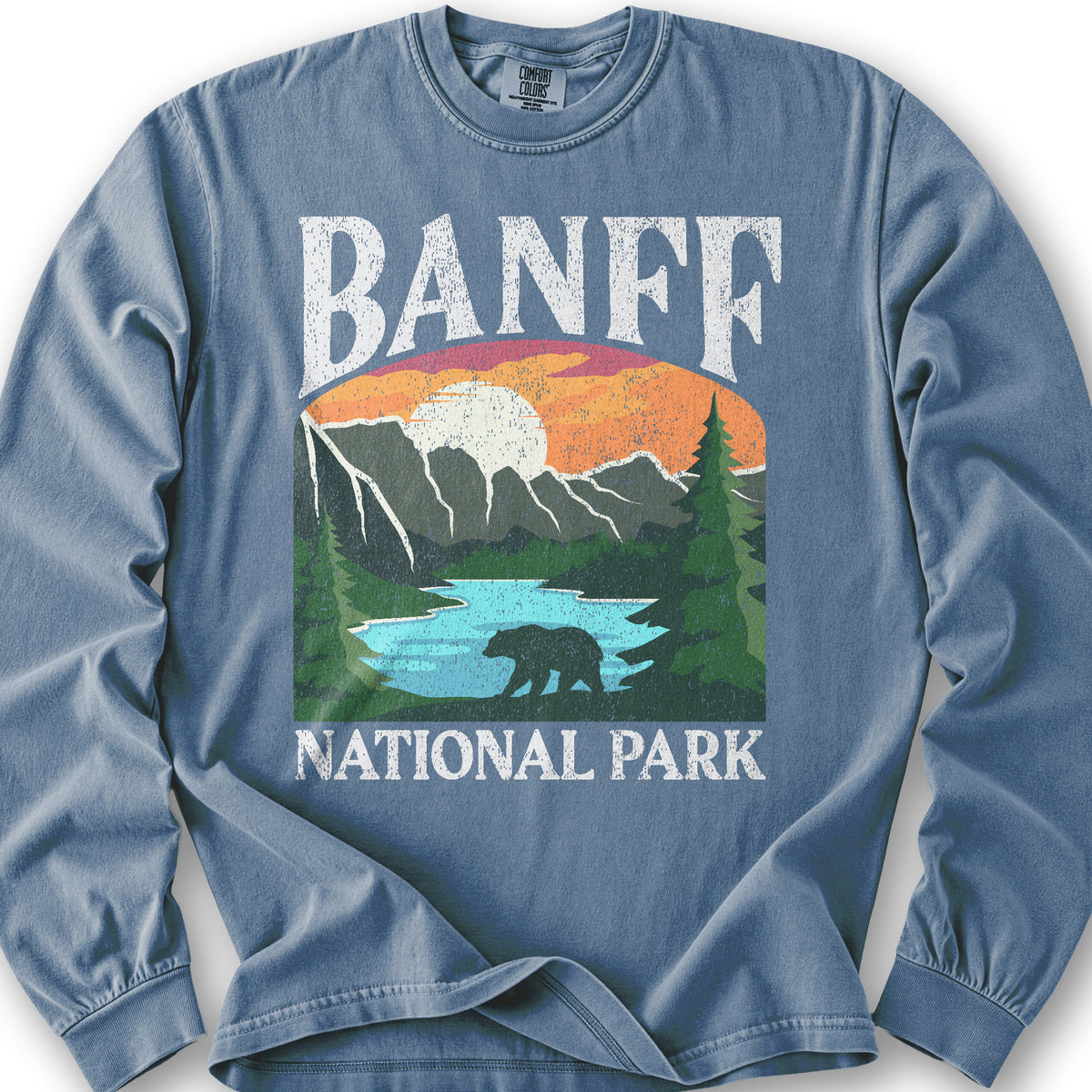 Banff National Park "Big and Bold" Long Sleeve Shirt - Blue Jean