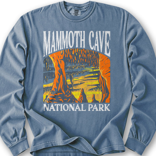 Mammoth Cave National Park "Big and Bold" Long Sleeve Shirt - Blue Jean