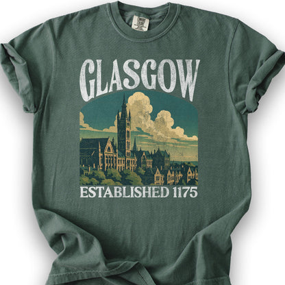 Glasgow Scotland "Big and Bold" T-Shirt - Blue Spruce