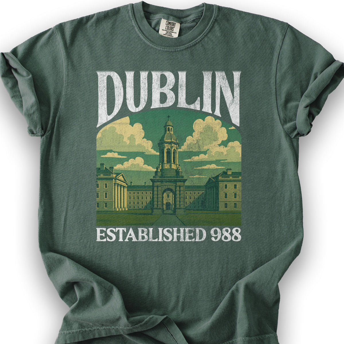 Dublin Ireland "Big and Bold" T-Shirt - Blue Spruce