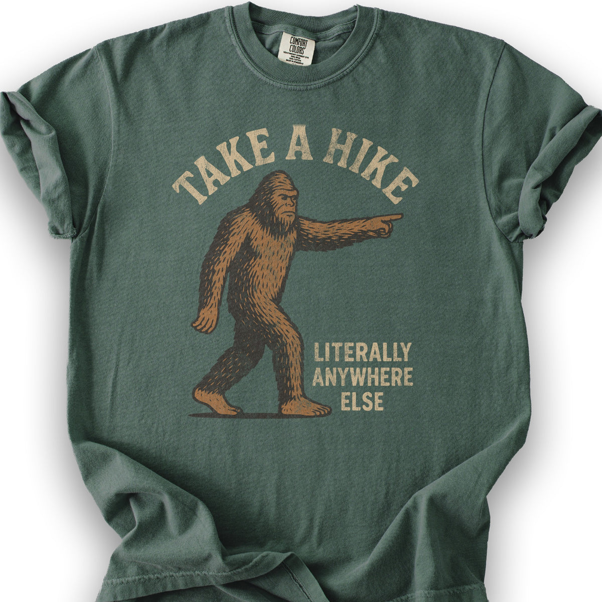 Bigfoot "Take a Hike" T-Shirt - Blue Spruce