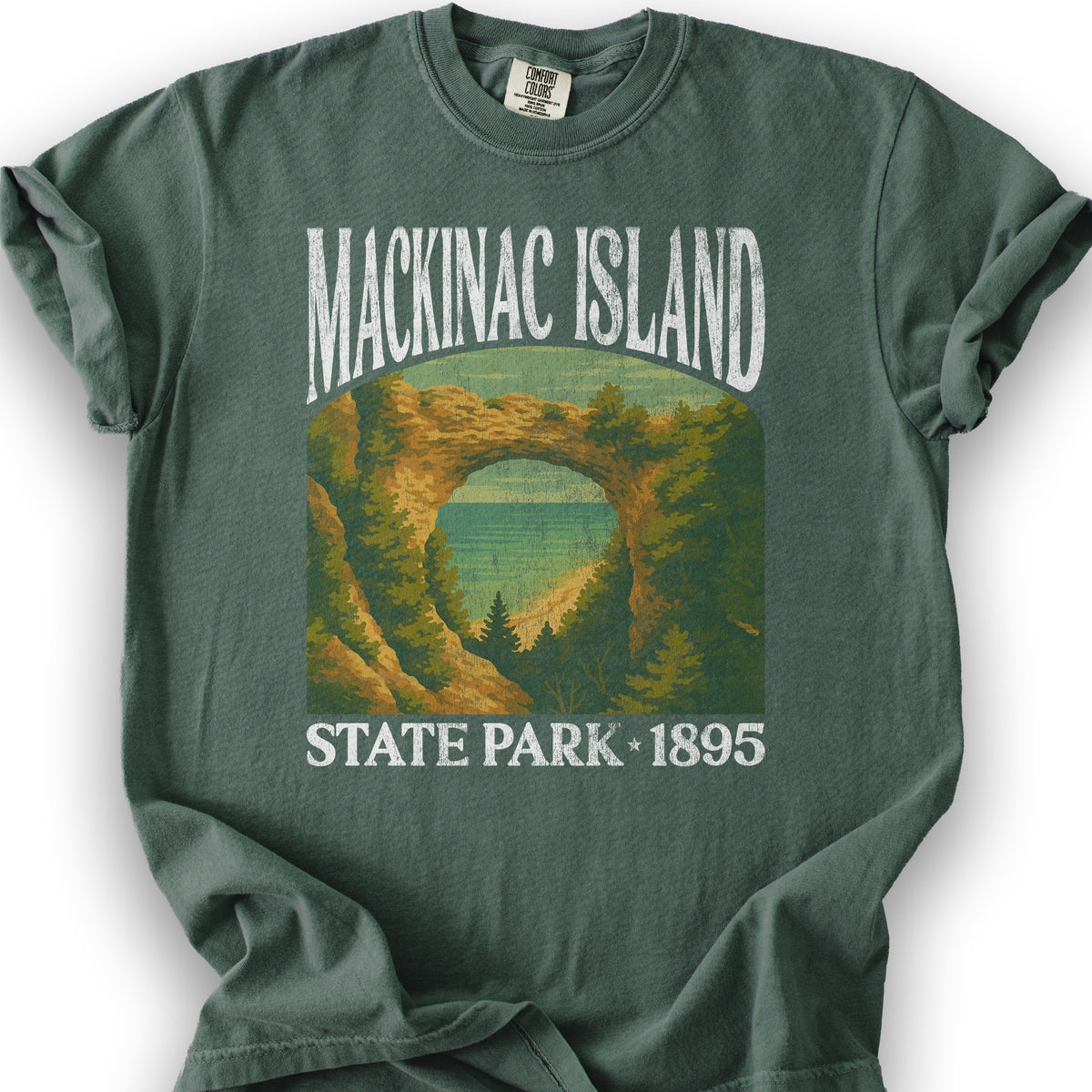 Mackinac Island State Park "Big and Bold" T-Shirt - Blue Spruce