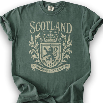 Scotland Vintage Heraldry T-Shirt - Blue Spruce