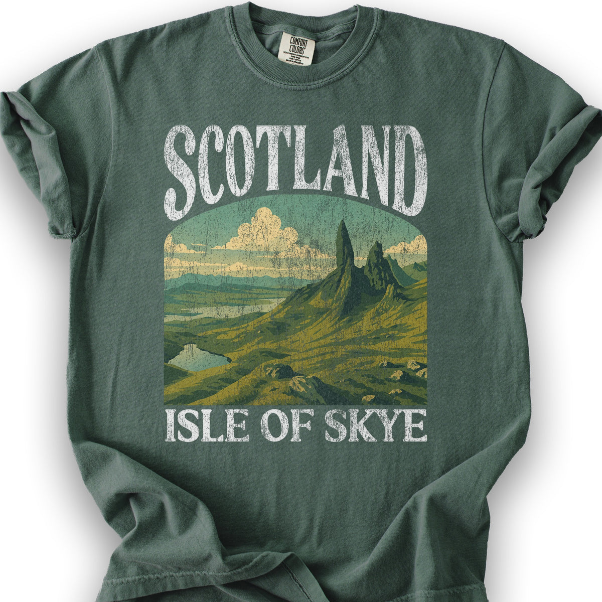 Scotland Isle of Skye "Big & Bold" T-Shirt - Blue Spruce