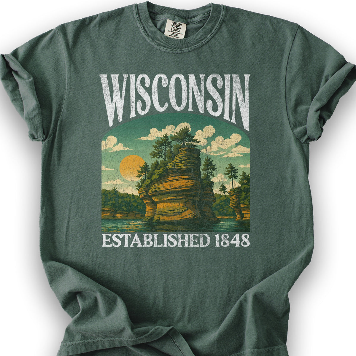 Wisconsin "Big & Bold" T-Shirt - Blue Spruce