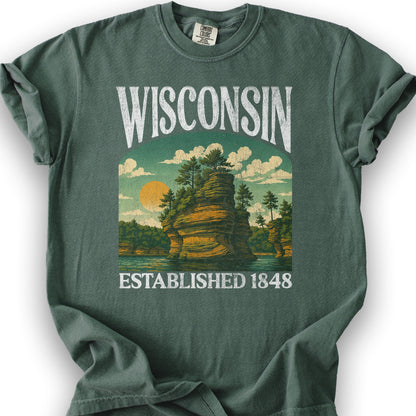Wisconsin "Big & Bold" T-Shirt - Blue Spruce