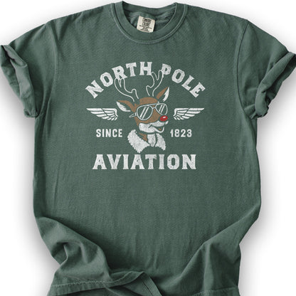North Pole Aviation T-Shirt - Blue Spruce