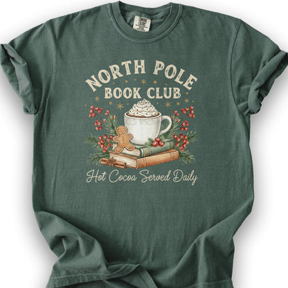 North Pole Book Club T-shirt - Blue Spruce