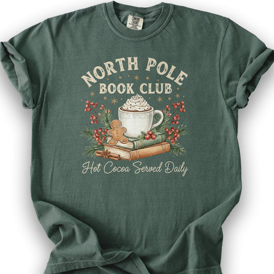 North Pole Book Club T-shirt - Blue Spruce