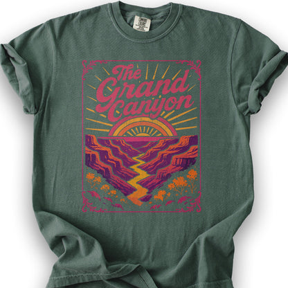 Grand Canyon Retro Neon T-shirt - Blue Spruce