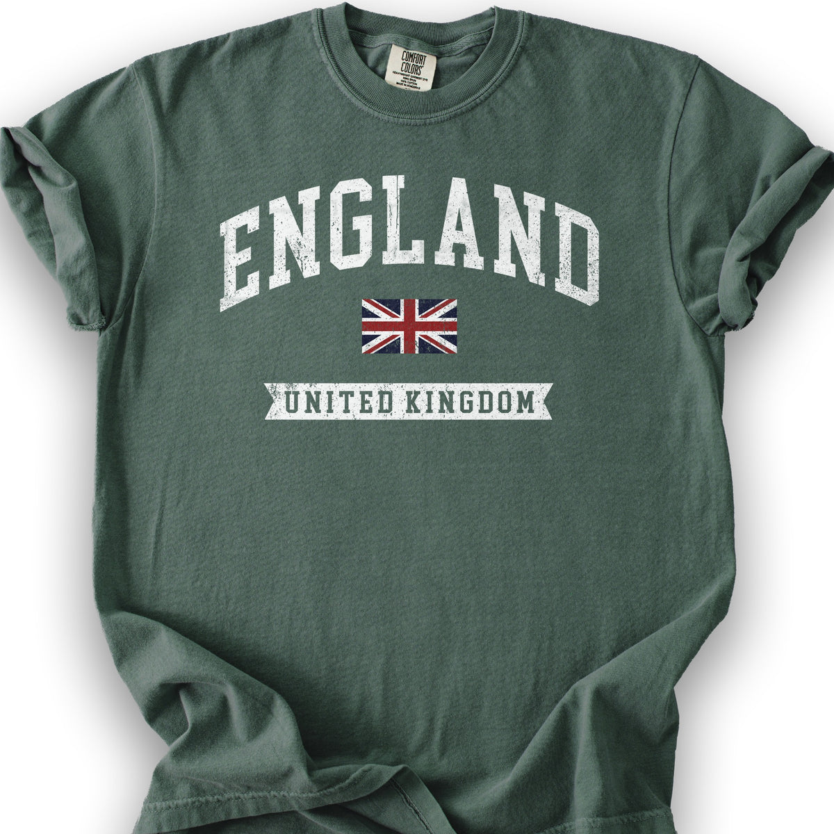 England Varsity Flag T-shirt - Blue Spruce