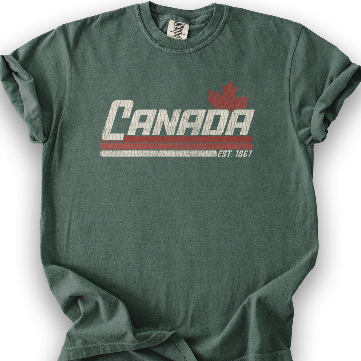 Canada Retro Stripe T-shirt - Blue Spruce