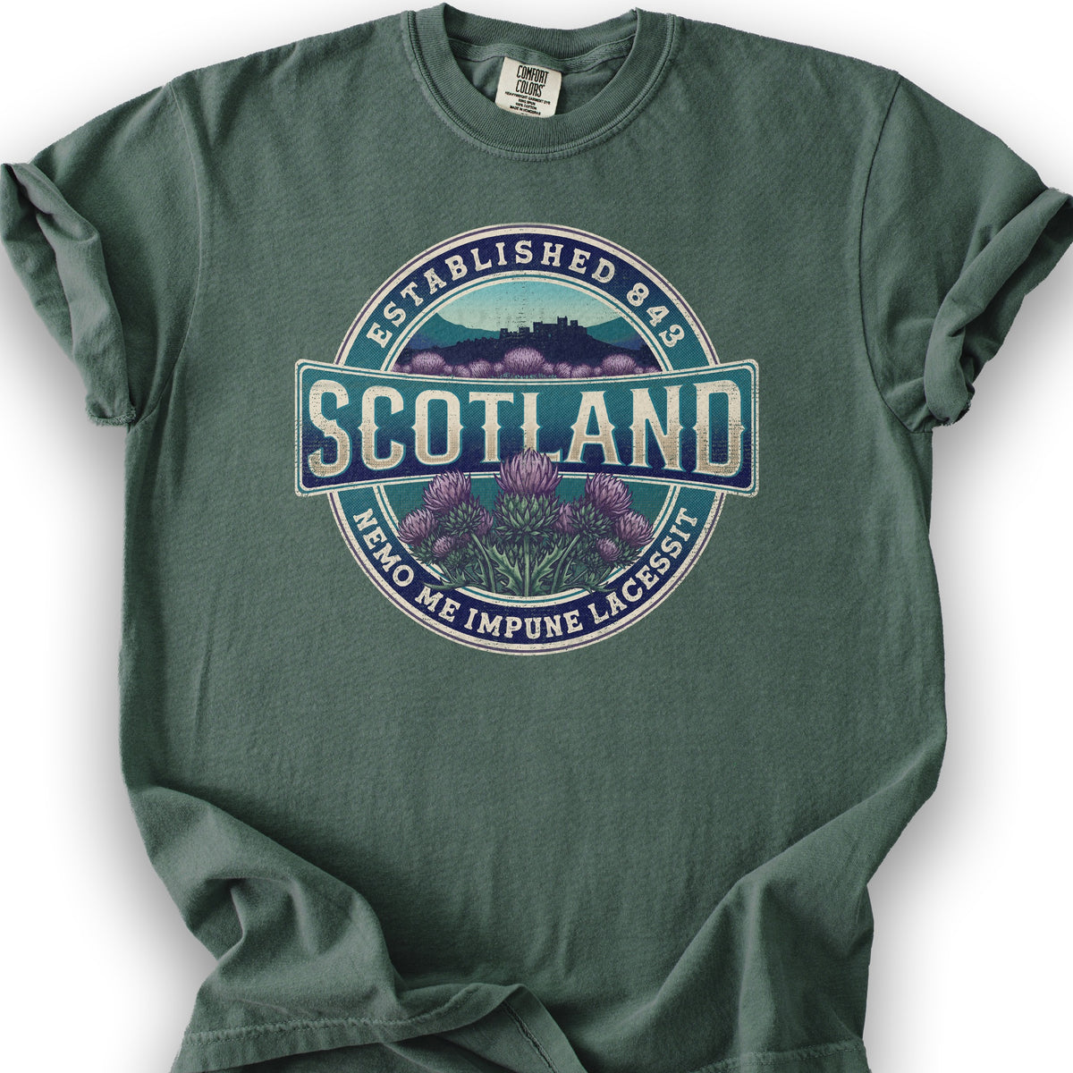 Scotland Badge T-shirt - Blue Spruce